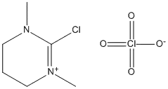 Molecular Structure of 188748-95-0 (Pyrimidinium, 2-chloro-3,4,5,6-tetrahydro-1,3-dimethyl-, perchlorate)